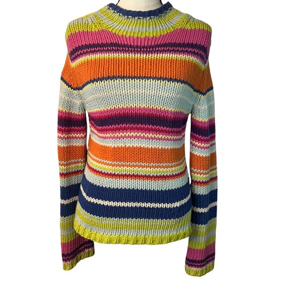 Express Women’s Vintage Wool Blend Striped Sweater Size M - Picture 1 of 6